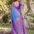 blue pochampalli silk blend saree 