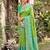 light green pochampalli silk blend saree 