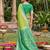 light green pochampalli silk blend saree 