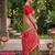 olive green pochampalli silk blend saree 
