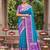 blue pochampalli silk blend saree 