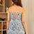 Womens white self design cotton fabric kurtis sleeveless square neck