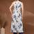 Womens white self design cotton fabric kurta set sleeveless round neck