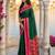 dark green & rani pink soft silk blend saree for women