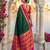 dark green & rani pink soft silk blend saree for women
