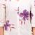 Womens purple self design cotton fabric kurtis 3/4 sleeves v-neck