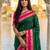 dark green & rani pink soft silk blend saree for women