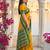 yellow & green soft silk blend saree for women
