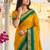 yellow & green soft silk blend saree for women