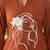 Womens rush self design cotton fabric kurtis 3/4 sleeves mandarin collar