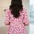 Womens pink self design cotton fabric kurtis 3/4 sleeves mandarin collar