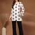 Womens white self design cotton fabric kurtis 3/4 sleeves square neck