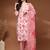 Womens off white self design cotton fabric kurta set 3/4 sleeves v-neck