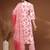 Womens off white self design cotton fabric kurta set 3/4 sleeves v-neck