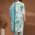 Womens off white self design cotton fabric kurta set 3/4 sleeves round neck