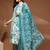 Womens off white self design cotton fabric kurta set 3/4 sleeves round neck