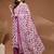 Womens purple self design cotton fabric kurta set 3/4 sleeves v-neck