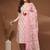 Womens off white self design cotton fabric kurta set 3/4 sleeves round neck