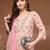 Womens off white self design cotton fabric kurta set 3/4 sleeves round neck