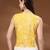 Womens yellow self design cotton fabric tops 3/4 sleeves v-neck