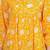 Womens yellow self design cotton fabric kurtis 3/4 sleeves v-neck