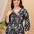 Womens black self design cotton fabric kurtis 3/4 sleeves v-neck