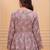 Womens grey self design cotton fabric kurtis 3/4 sleeves v-neck