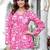 Womens pink self design cotton fabric kurtis 3/4 sleeves v-neck