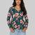 Womens green self design cotton fabric kurtis 3/4 sleeves v-neck