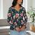 Womens green self design cotton fabric kurtis 3/4 sleeves v-neck
