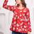Womens red self design cotton fabric kurtis 3/4 sleeves v-neck