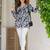 Womens black self design cotton fabric kurtis 3/4 sleeves v-neck
