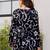 Womens black self design cotton fabric kurtis 3/4 sleeves v-neck