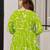 Womens lime green self design cotton fabric kurtis 3/4 sleeves v-neck