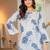 Womens white self design cotton fabric kurtis 3/4 sleeves sqaure neck