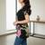 Womens black self design cotton fabric kurtis 3/4 sleeves scoop neck