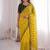Viscose rangoli saree with floral embroidery & real mirror work border