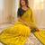Viscose rangoli saree with floral embroidery & real mirror work border