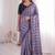 Viscose rangoli saree with floral embroidery & real mirror work border