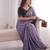 Viscose rangoli saree with floral embroidery & real mirror work border