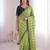 Viscose rangoli saree with floral embroidery & real mirror work border