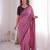 Viscose rangoli saree with floral embroidery & real mirror work border