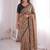 Viscose rangoli saree with floral embroidery & real mirror work border