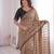 Viscose rangoli saree with floral embroidery & real mirror work border