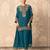 Rama color embroideried faux georgette semi stitched salwar suit