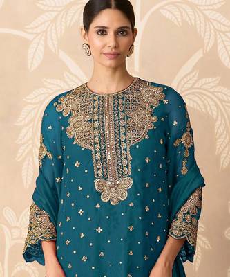 Rama embroidered faux georgette salwar suit 2