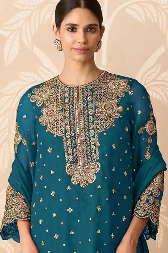 Rama embroidered faux georgette salwar suit