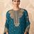 Rama color embroideried faux georgette semi stitched salwar suit
