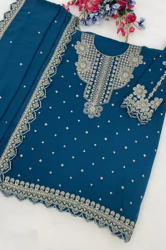 Rama embroidered faux georgette salwar suit