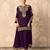 Purple color embroideried faux georgette semi stitched salwar suit